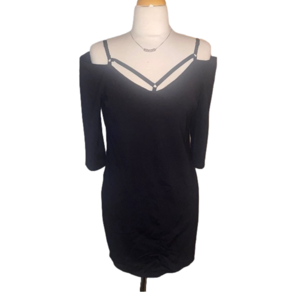 Bold Elements Black Midi Dress